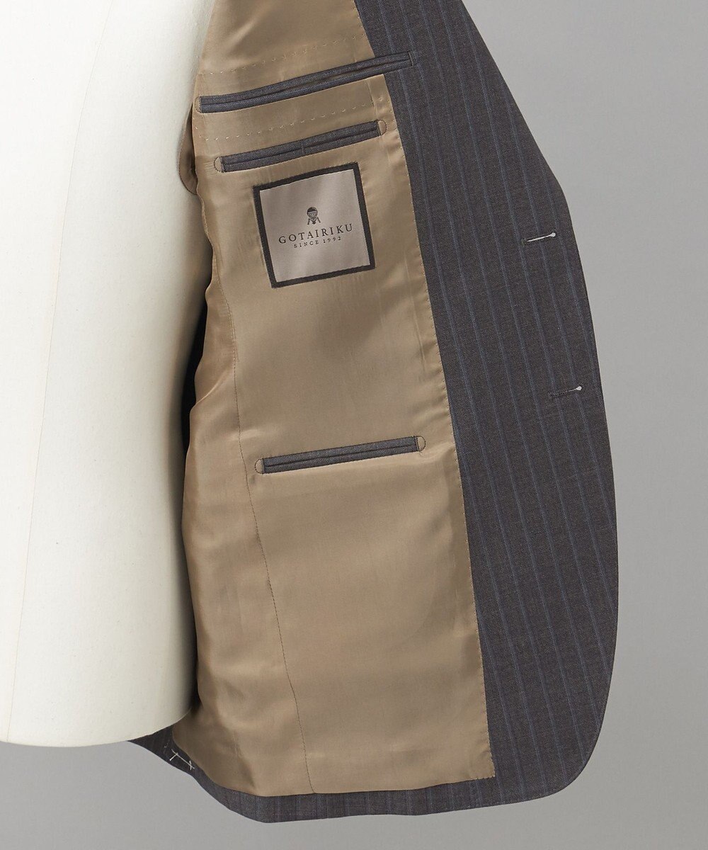 GOTAIRIKU 【DORMEUIL】AMADEUS365 スーツ（グレーストライプ） 
