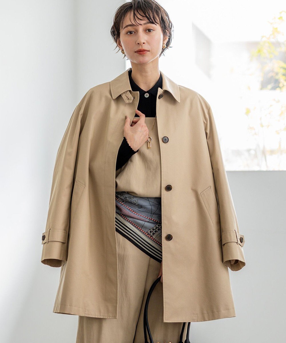 23区 L 【先行予約】エアータンブラー TCギャバジン ステンカラー コート 