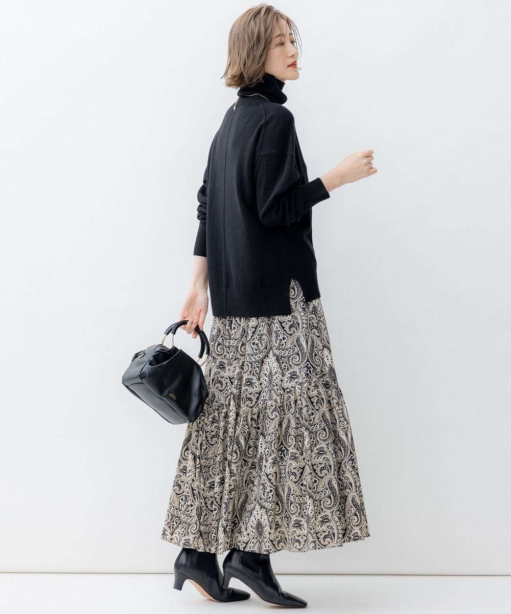 23区 【滝沢眞規子さん着用/洗える】ピュアカシミヤ タートルネック ニット 