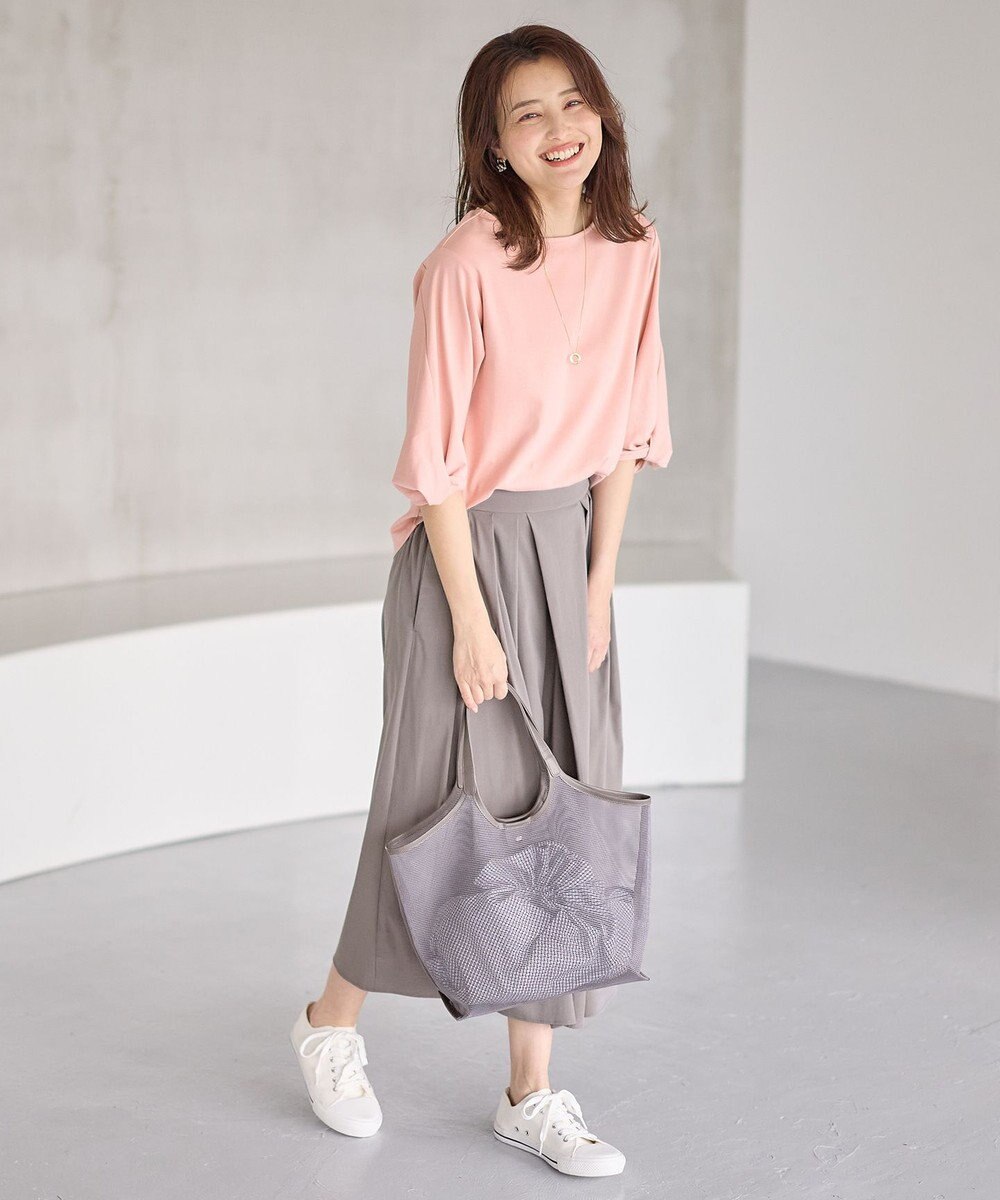 ANY L 【洗濯機可能/接触冷感/UVケア/イージーケア/ウエストゴム】清涼リラックススカーチョ 