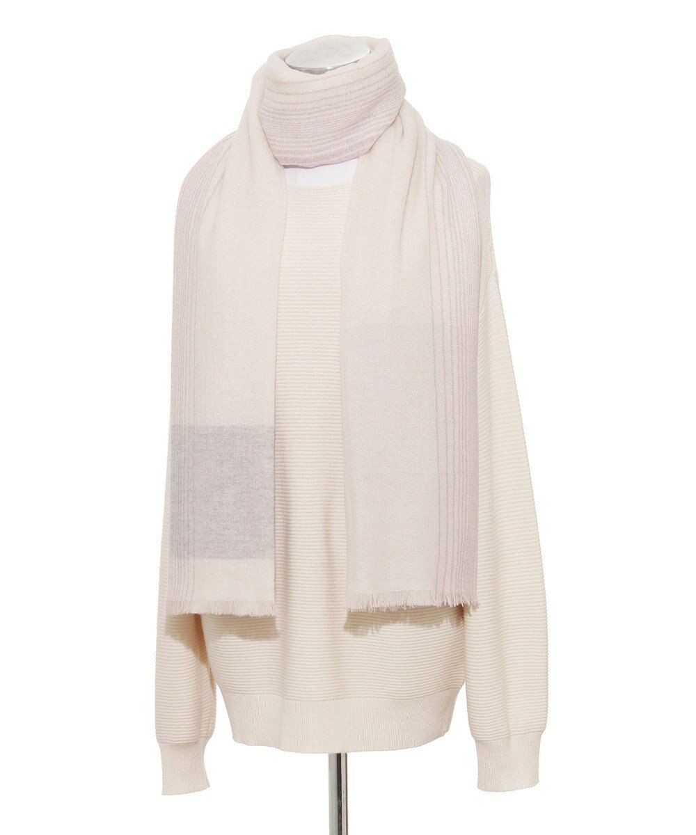 MOONBAT FURLA(フルラ）カシミヤ100％ オンブレー チェック ストール 手洗いOK 