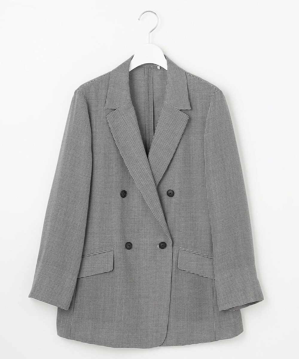 自由区 L 【洗える】ビエラチェックテーラード ジャケット 