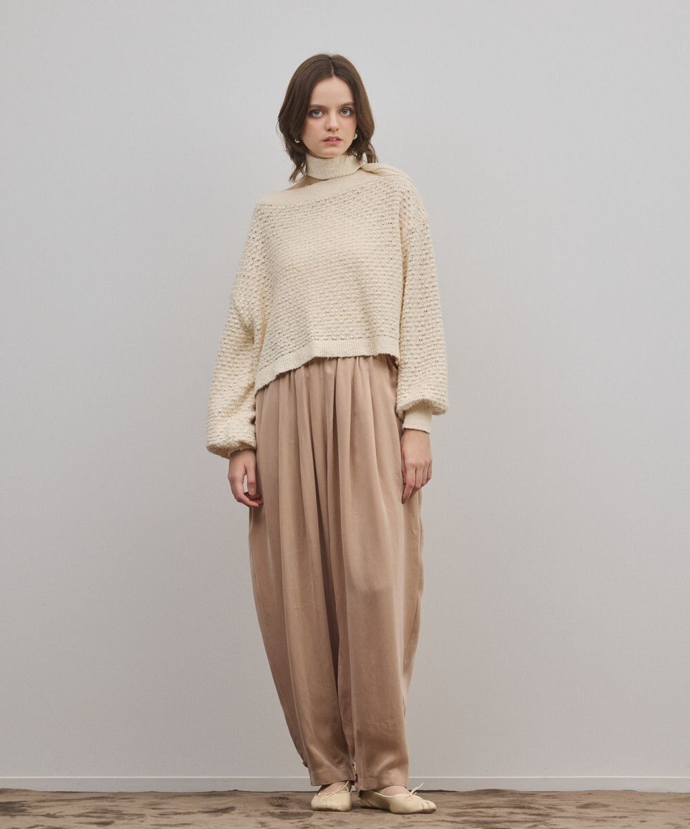 GRACE CONTINENTAL メッシュオーバーニットトップ 