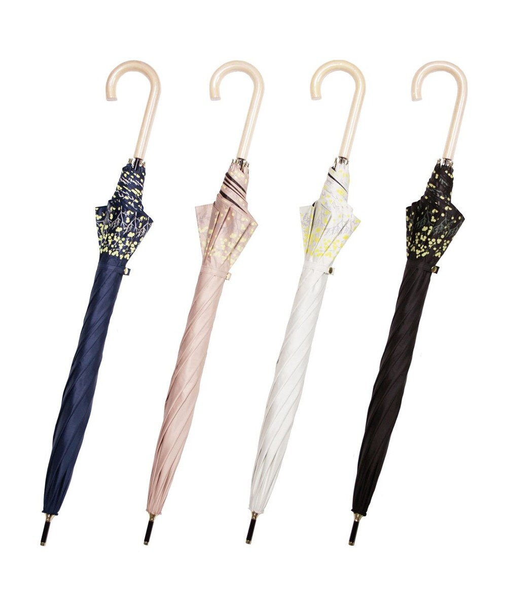 UNBILLION cache nez / 軽量サークルミモザプリントショートパラソル 