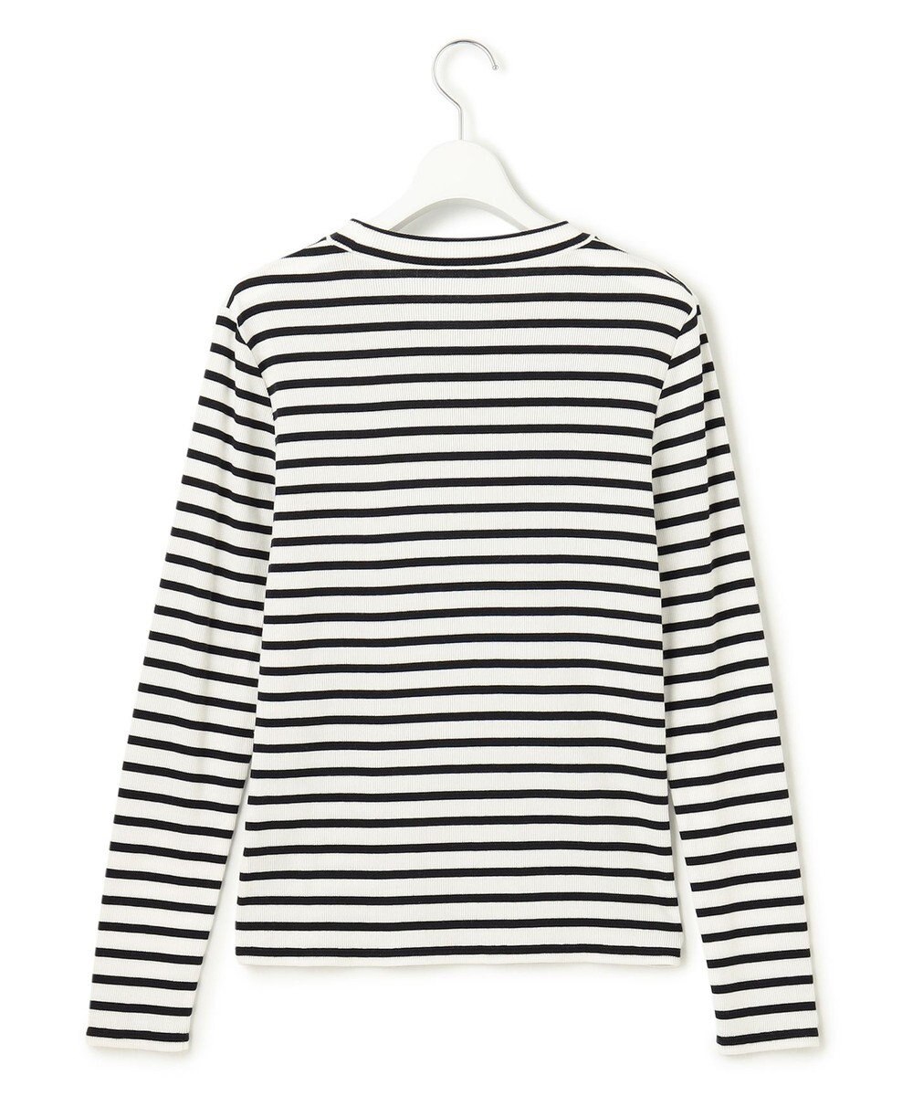 23区 L 【洗える】オーガニックコットンリブ クルーネック カットソー 