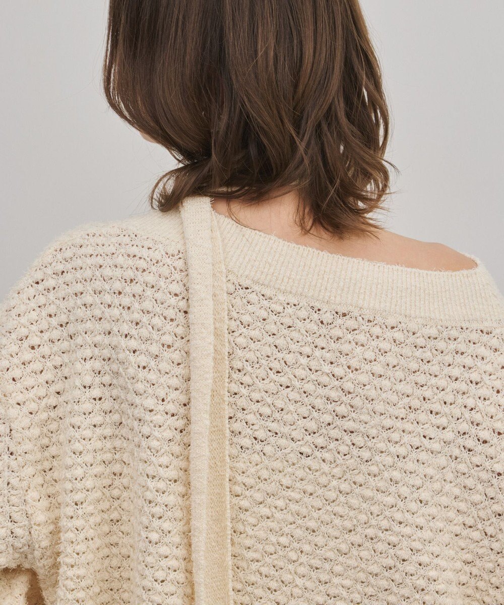 GRACE CONTINENTAL メッシュオーバーニットトップ 