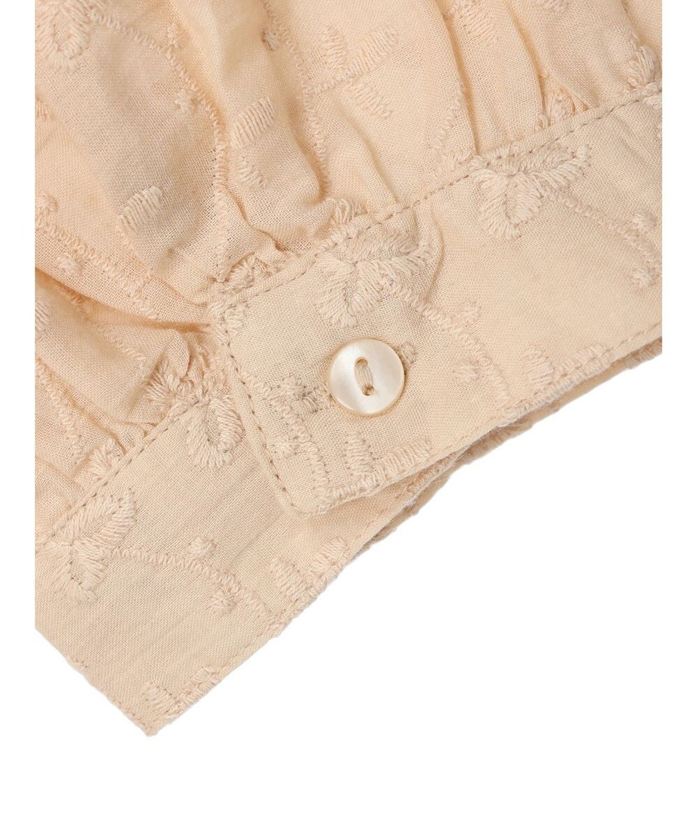 earth music&ecology 刺繍ギャザーブラウス 