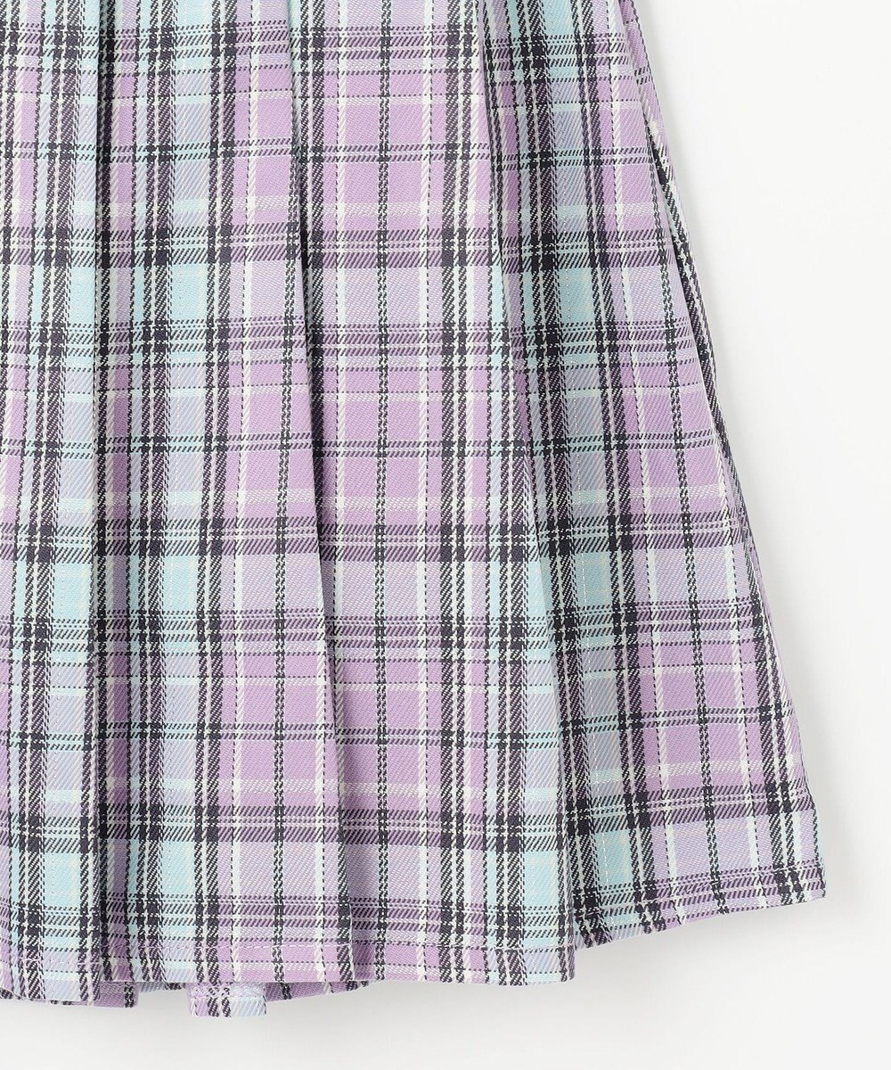 ANY KIDS ラメチェックプリーツスカパン 