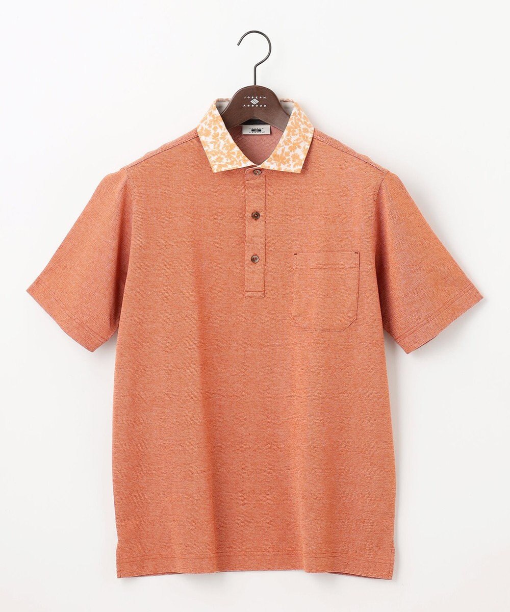 JOSEPH ABBOUD 【リネン素材/清涼感/吸水速乾】リネンハニカム 半袖 ポロシャツ 