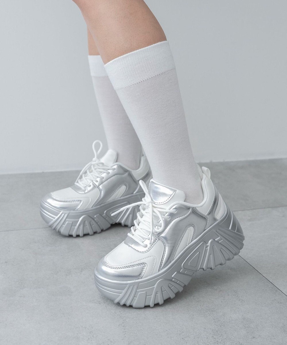 WEGO ボリュームレースアップスニーカー 