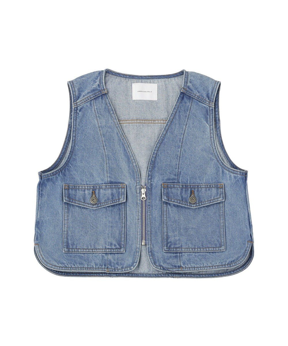 AMERICAN HOLIC ショート丈デニムベスト 
