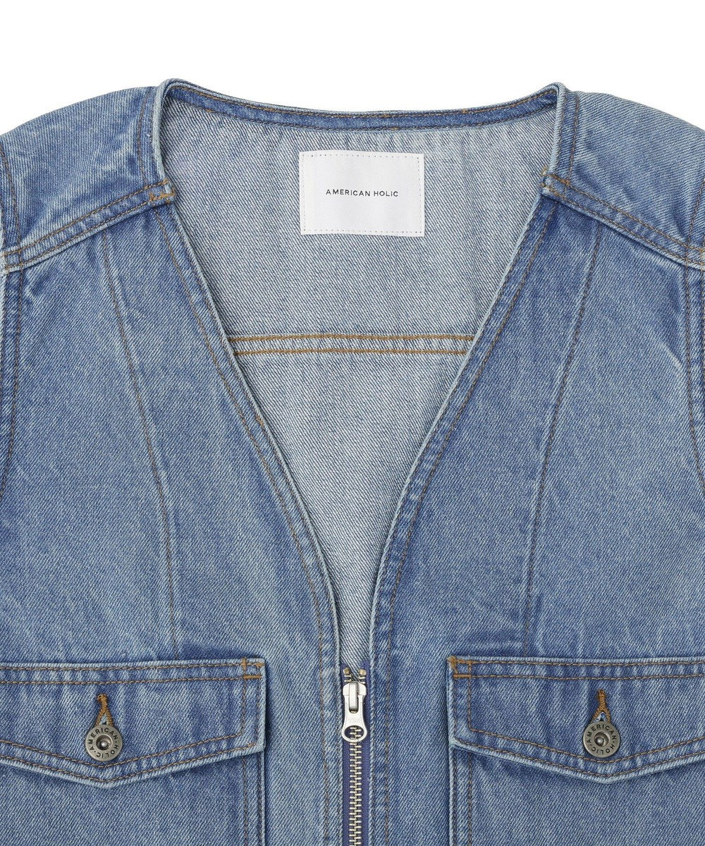 AMERICAN HOLIC ショート丈デニムベスト 