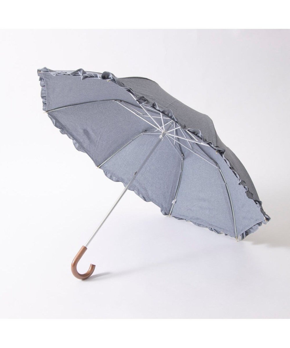 UNBILLION カシュネ cachenez / 【晴雨兼用】【日傘】 シャンプレーフリルトップレス折りたたみ傘 