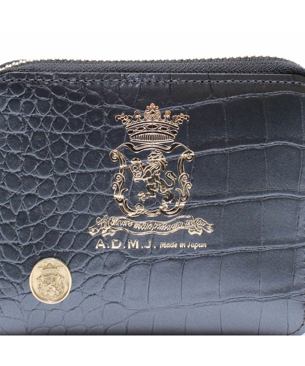 A.D.M.J. 【牛革】クロコ型押しスモールウォレット 