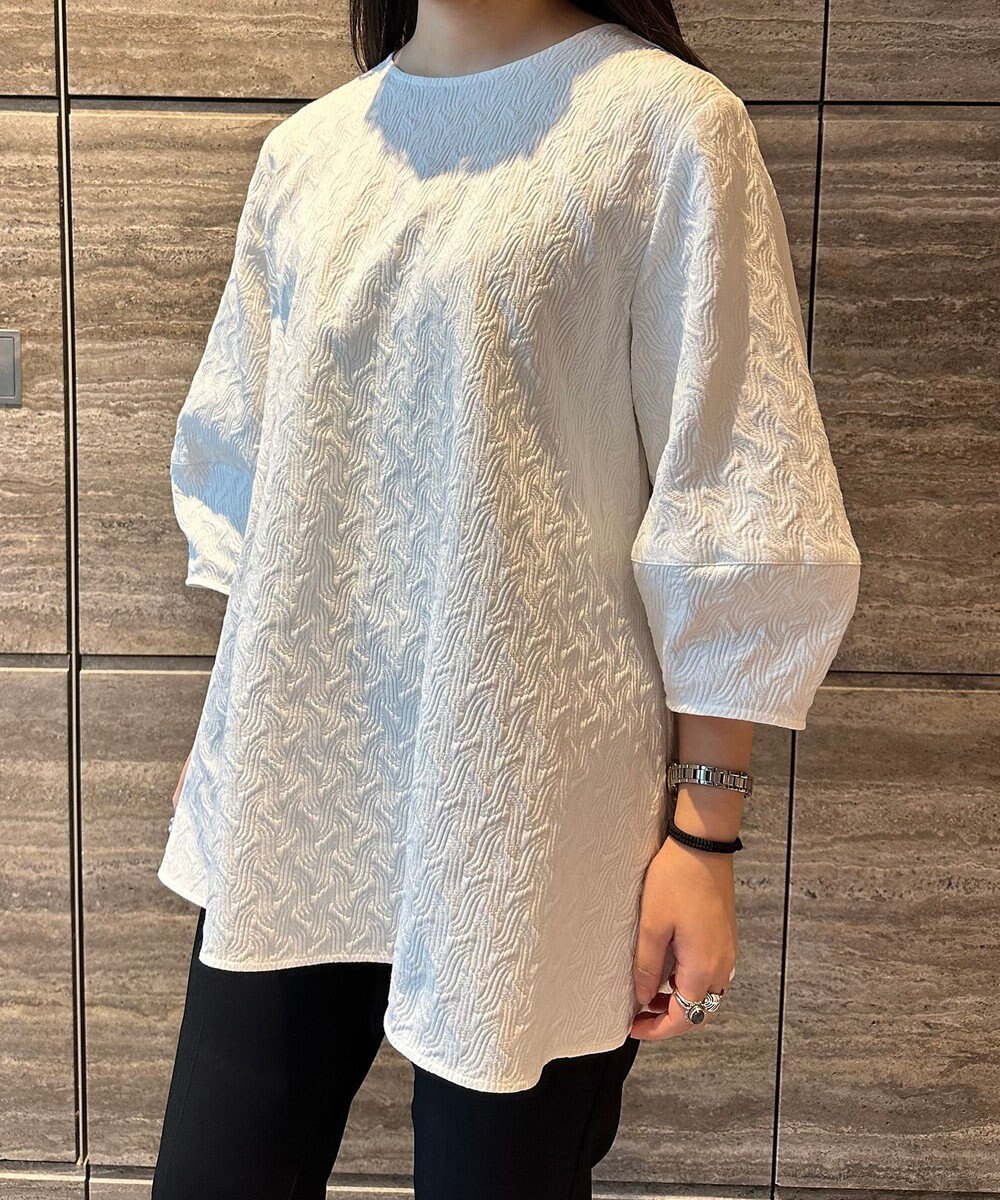 UNFILO 【洗える/シワになりにくい】フクレジャガードブラウス 