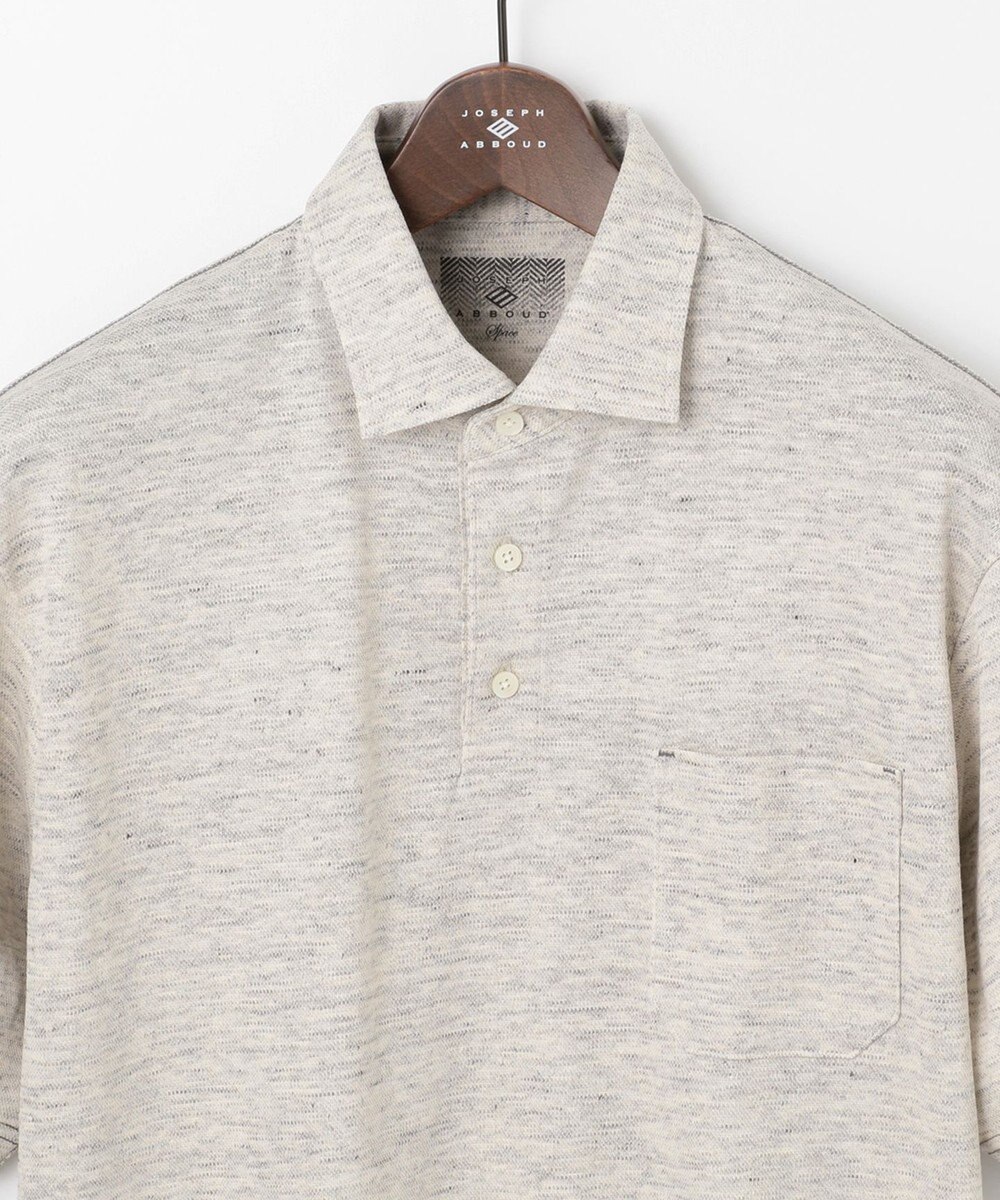 JOSEPH ABBOUD MOUNTAIN 【SPACE／UNISEX】リネンハニカム ポロシャツ 