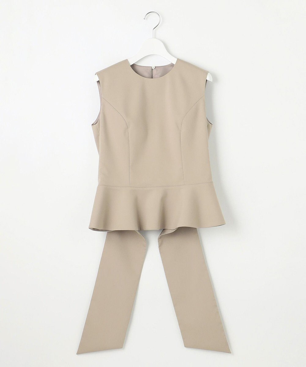 23区 S 【エステータ】ライトダブルクロス バックリボン ペプラムトップス 