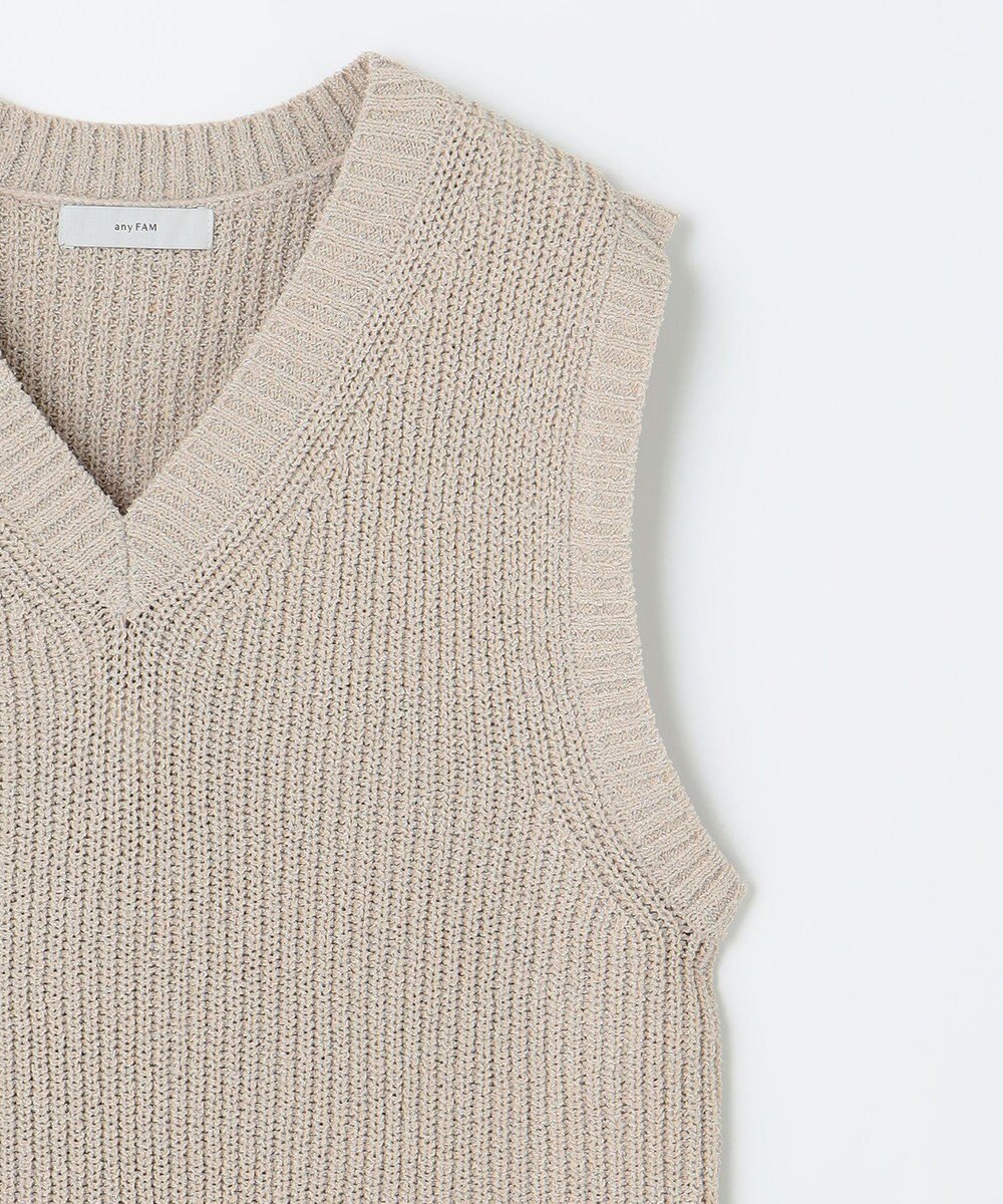 ANY Vネックラメニットベスト 
