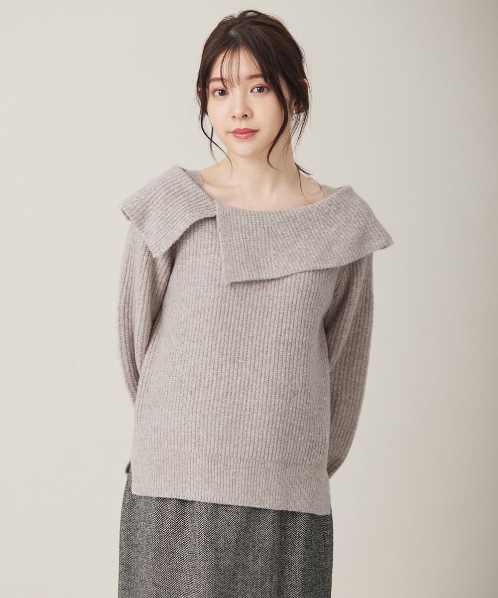 ANY SIS 【洗える】オフショル ニット 