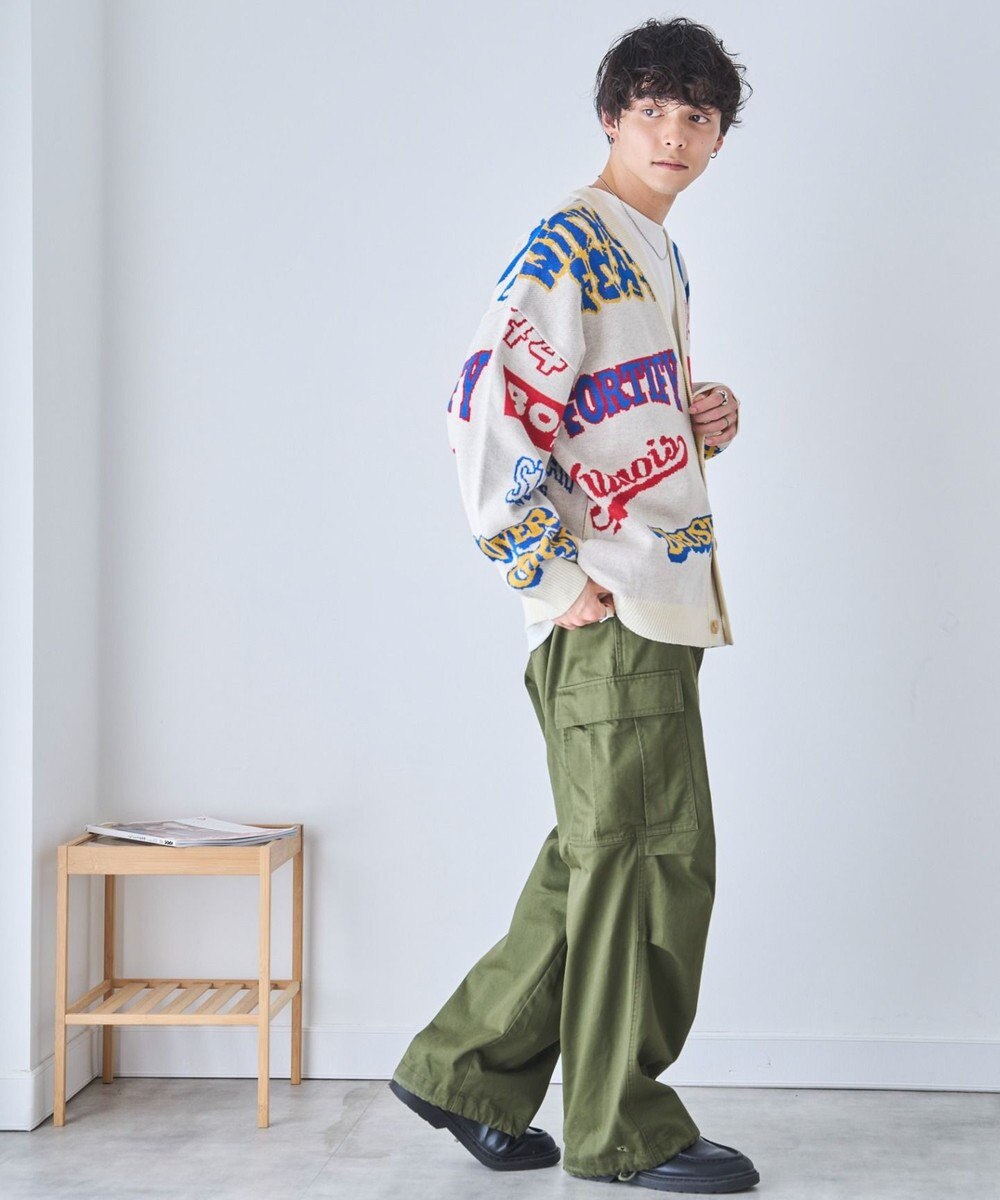 WEGO オーバーフィットロゴカーディガン 