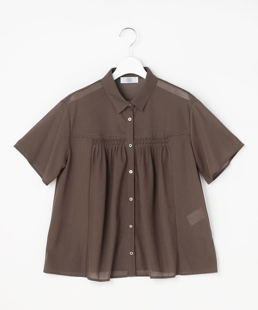 J.PRESS LADIES S シアードライトリコット シャツライク カットソー 