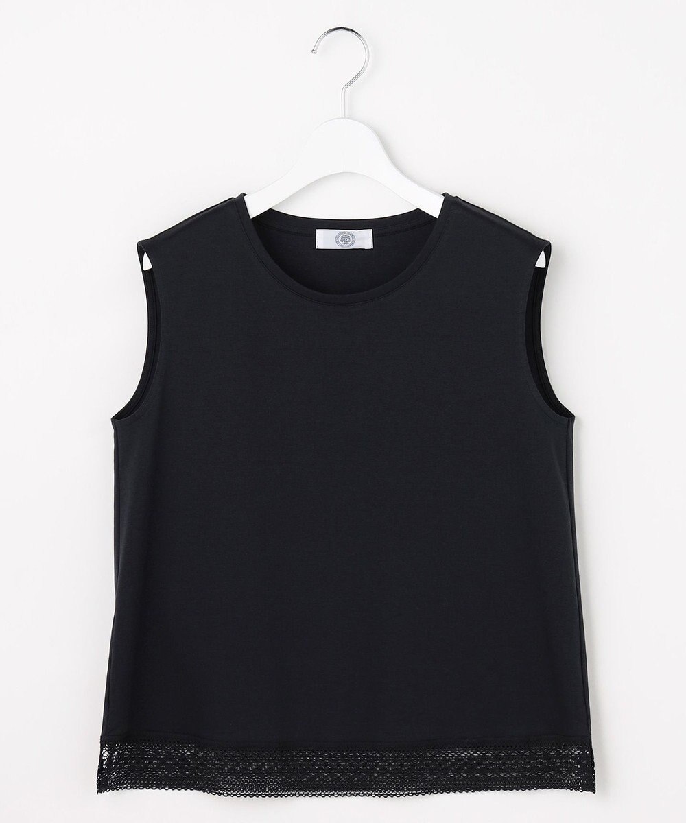 J.PRESS LADIES コットンスムース ノースリーブ カットソー 