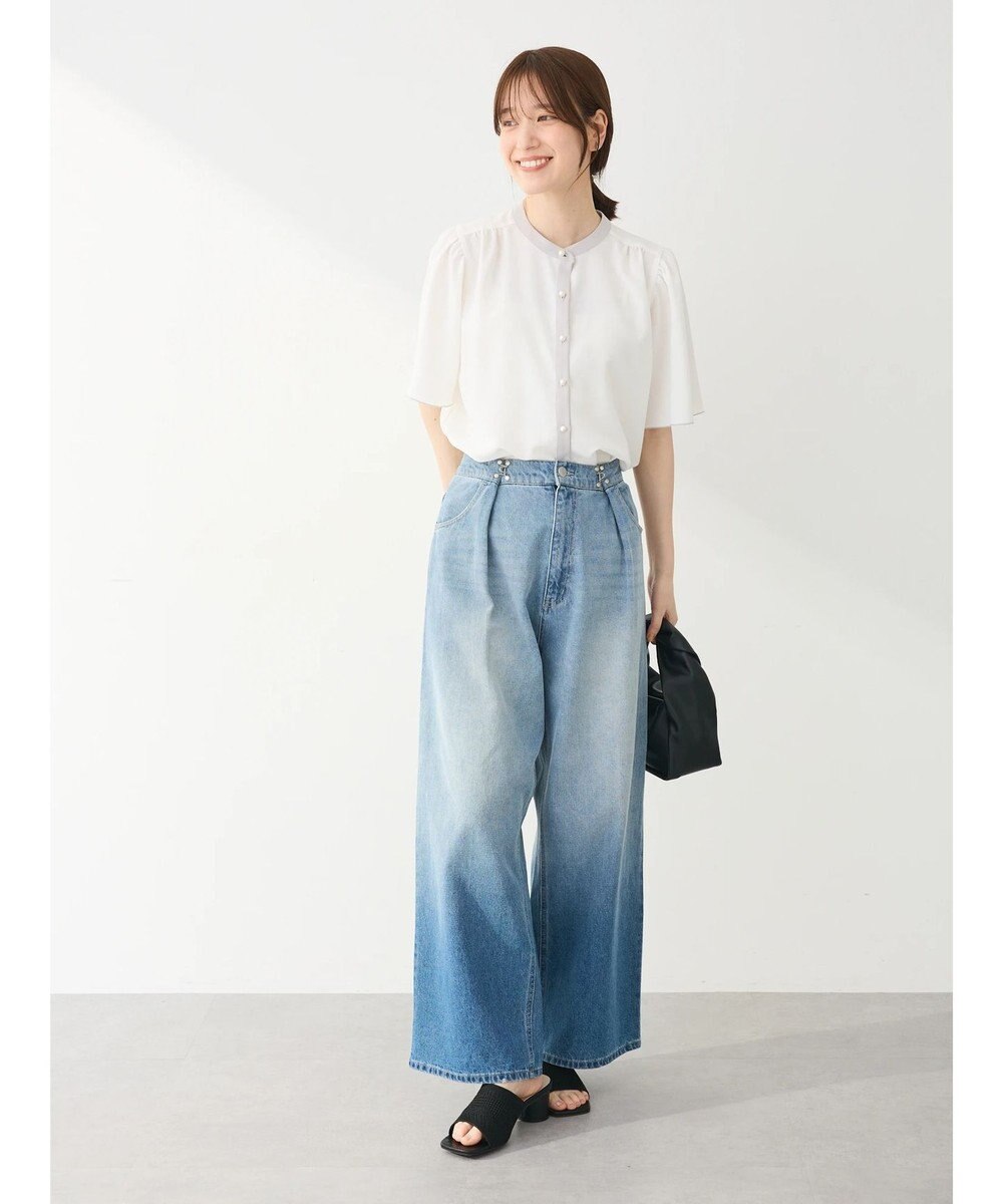 Green Parks ・ＥＬＥＮＣＡＲＥ　ＤＵＥ　バイカラーブラウス 