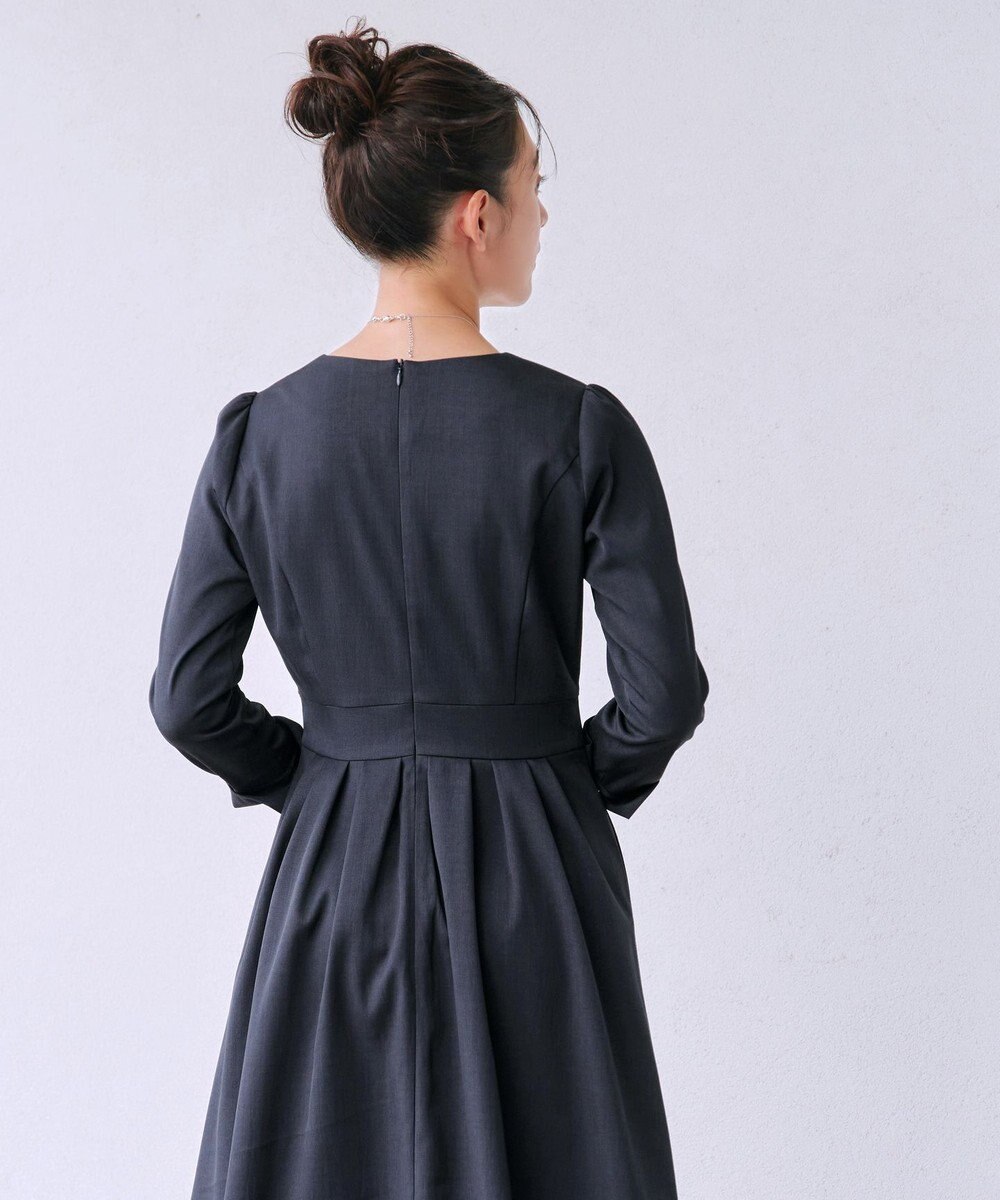 Tiaclasse L リボンウエスト切替ワンピース 