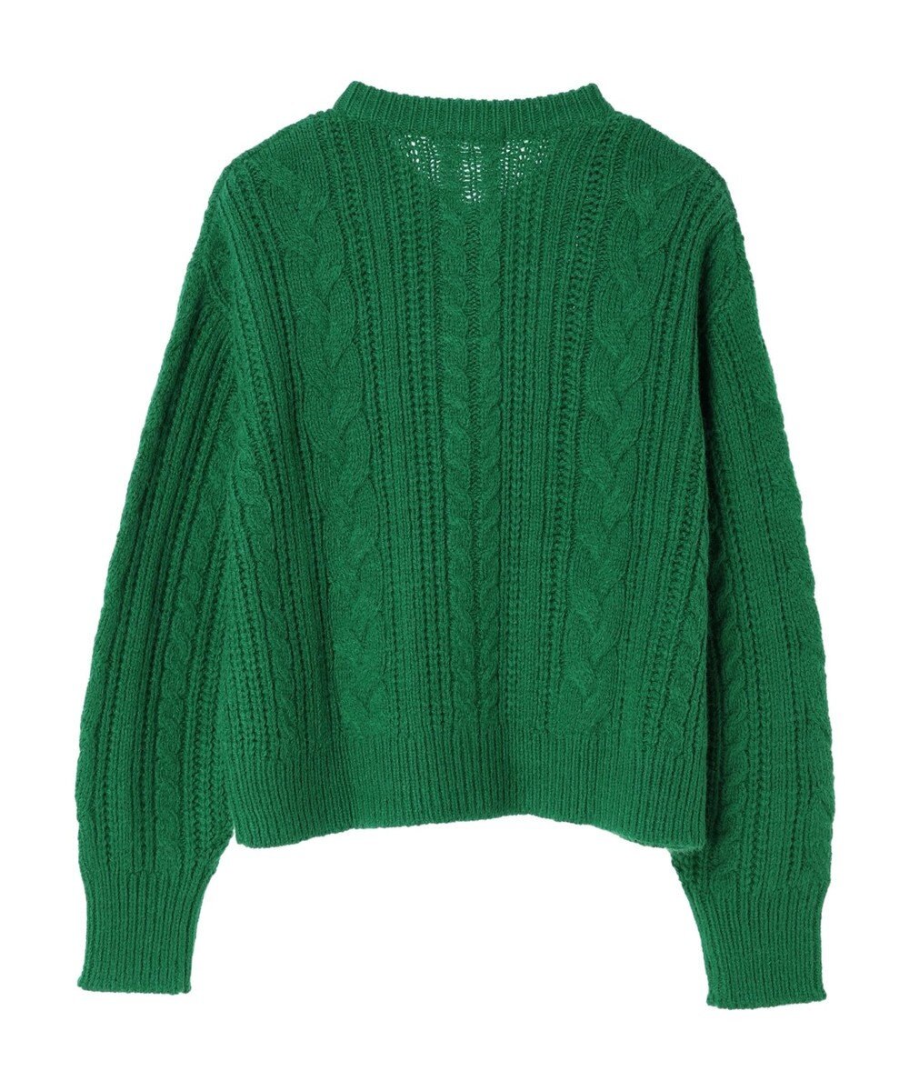 Green Parks ケーブル釦ニットカーディガン 