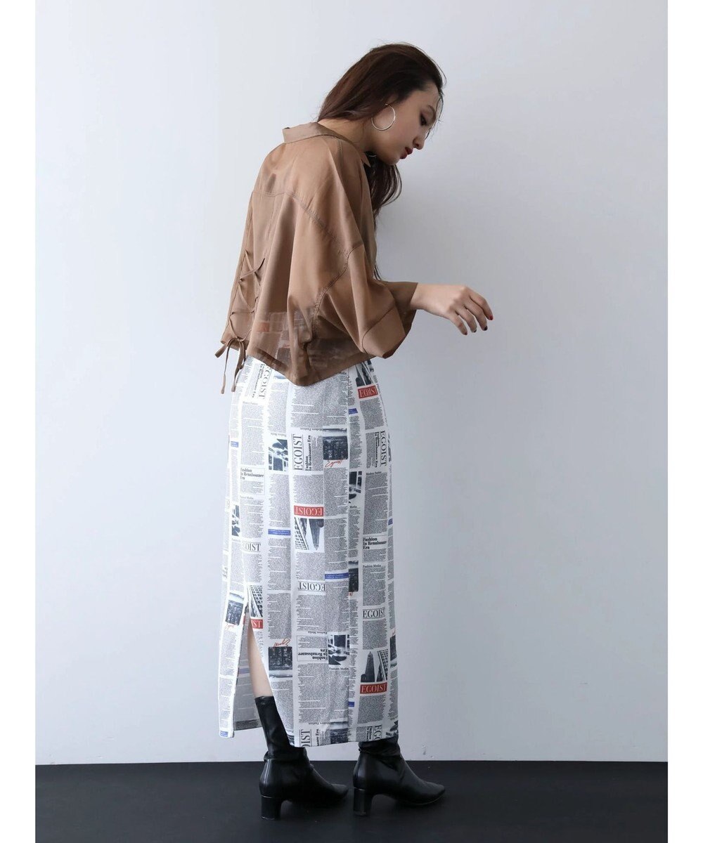 Green Parks ＥＧＯＩＳＴ　マガジンプリントスカート 