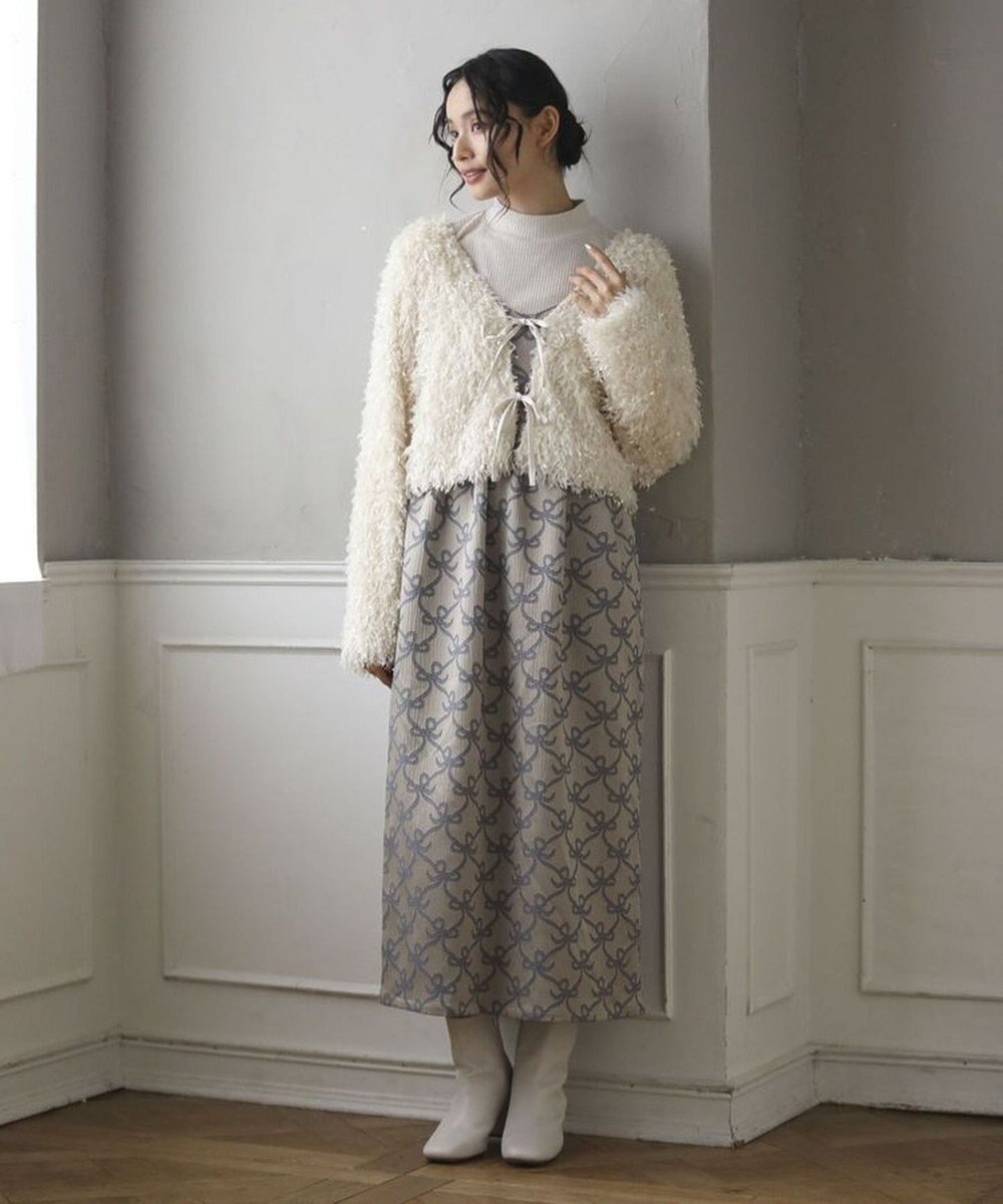 Green Parks ・ＳＵＧＡＲＳＰＯＯＮリボンジャカードキャミワンピ 