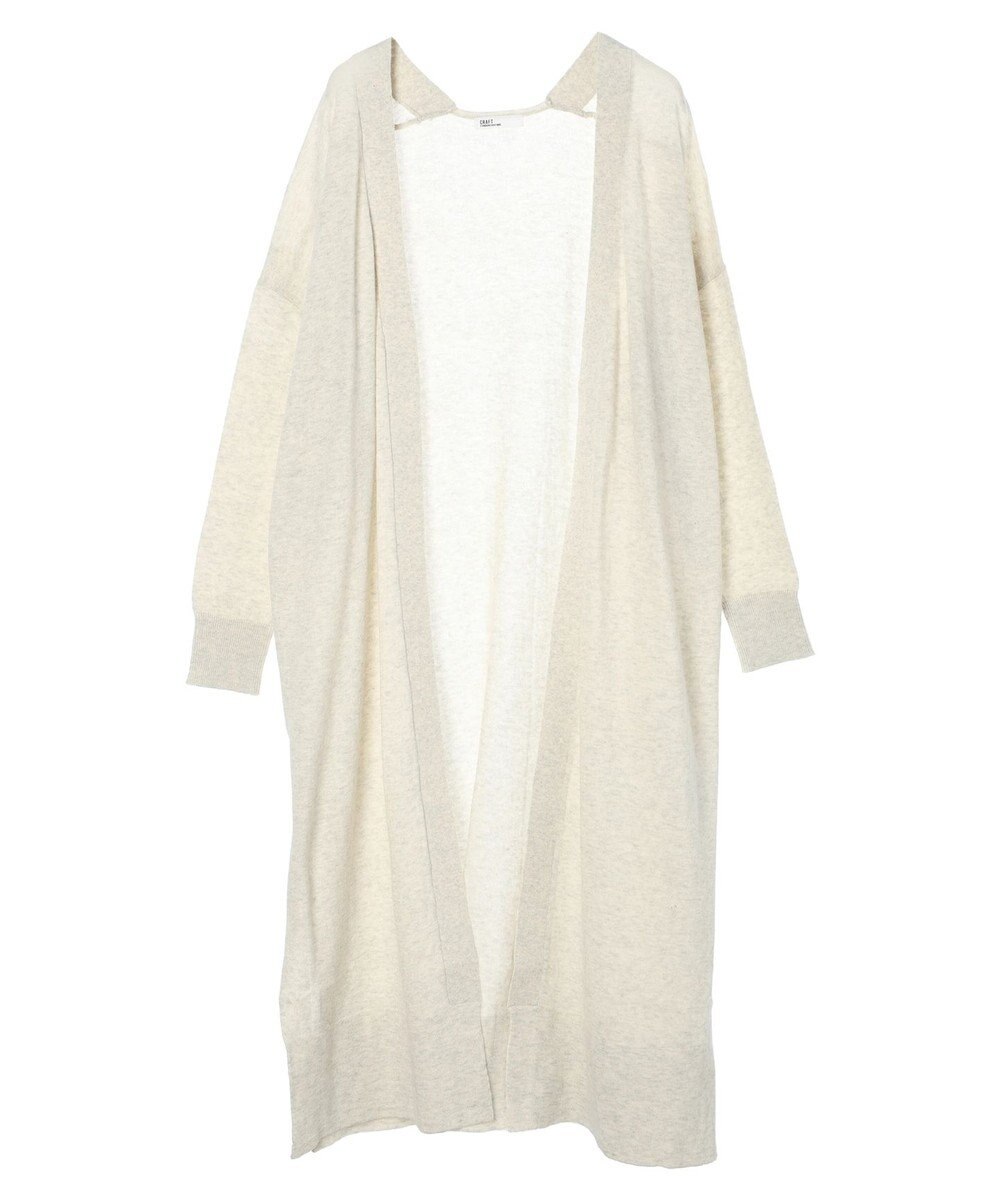 CRAFT STANDARD BOUTIQUE 裾スリットロングニットカーディガン 