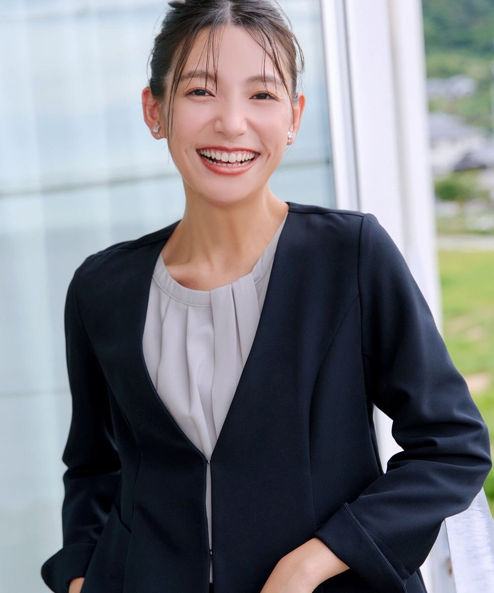 Tiaclasse L 【ストレッチジョーゼット】フレアジャケット 