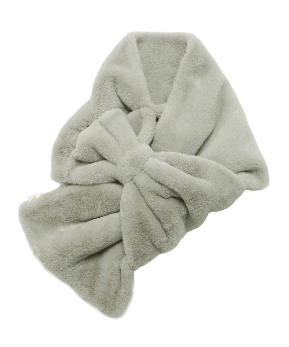 MOONBAT 【WEB限定ラッピング袋付】PAUL & JOE ACCESSOIRES フェイクファービッグリボンマフラー 