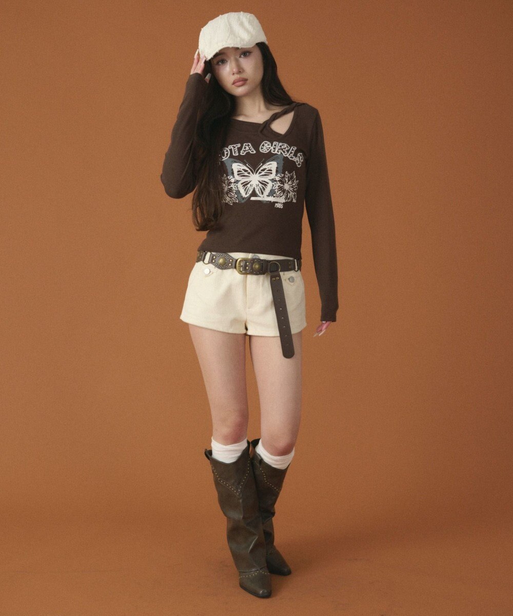 WEGO コーデュロイマイクロショートパンツ 