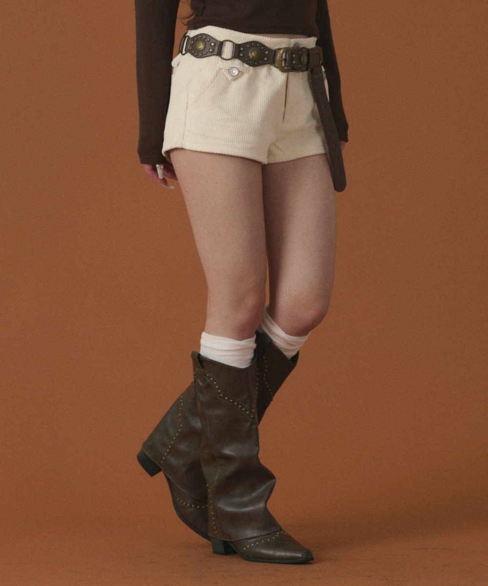 WEGO コーデュロイマイクロショートパンツ 