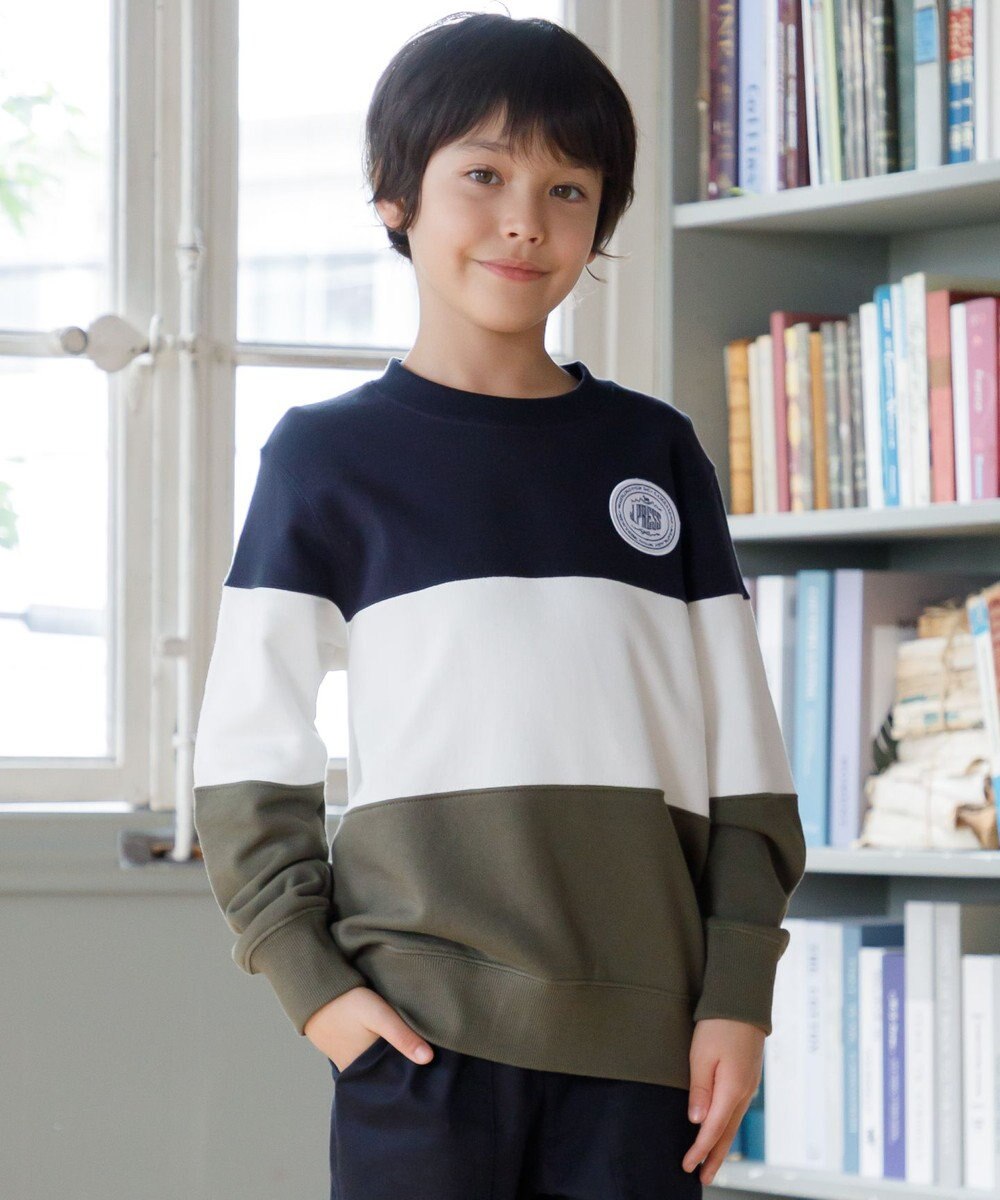 J.PRESS KIDS 【140-170cm】COMBI トリコロール トレーナー 
