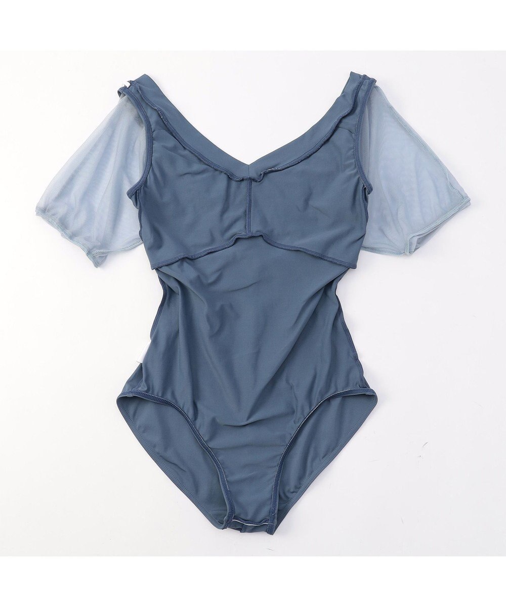 Chacott ドレープスリーブレオタード 