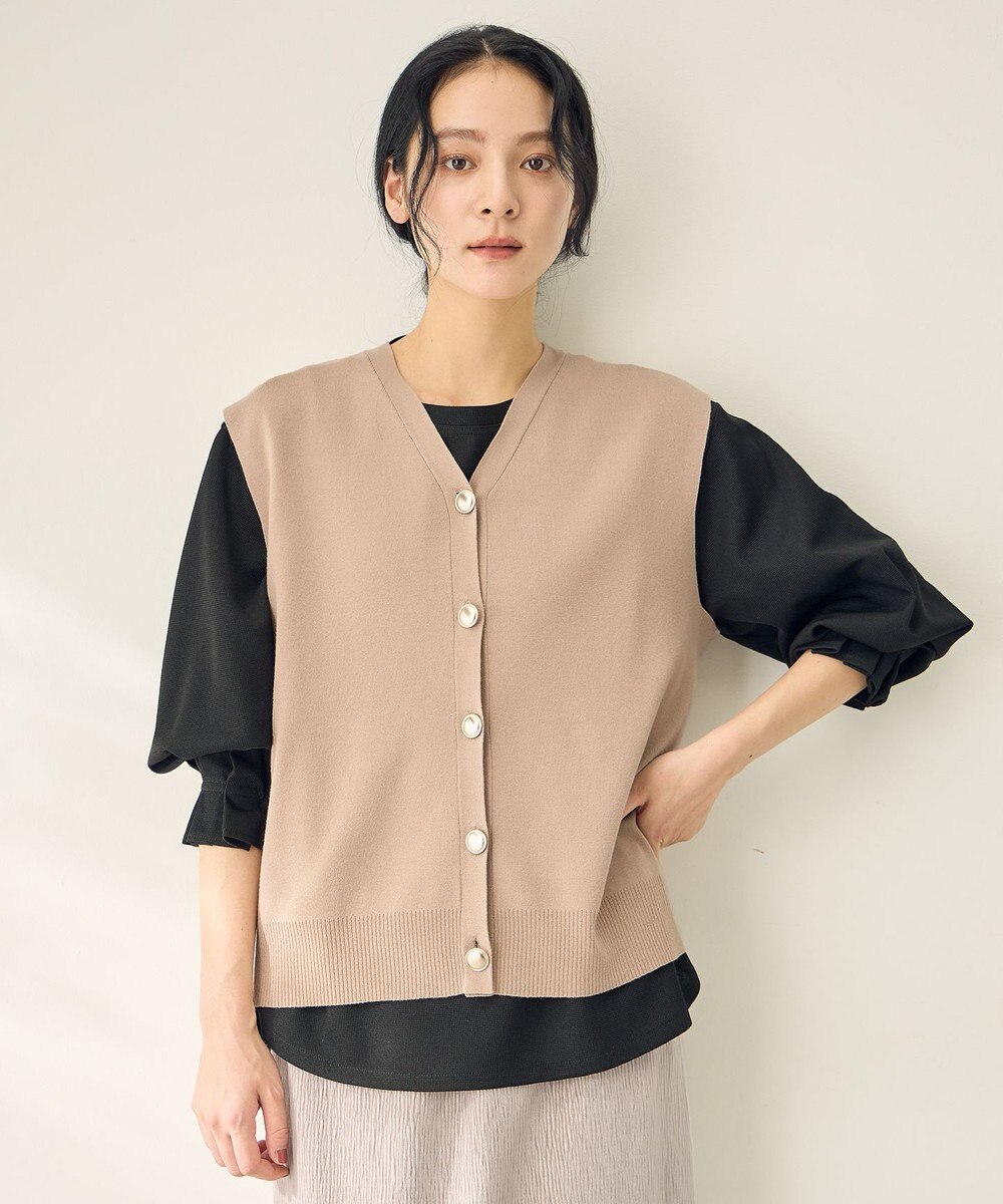 ANY メタルボタンニットベスト 