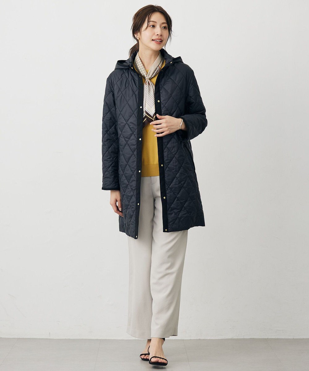 J.PRESS LADIES S 【WEB限定カラーあり・2way】コンパクトタフタキルティング  フーデッド コート 