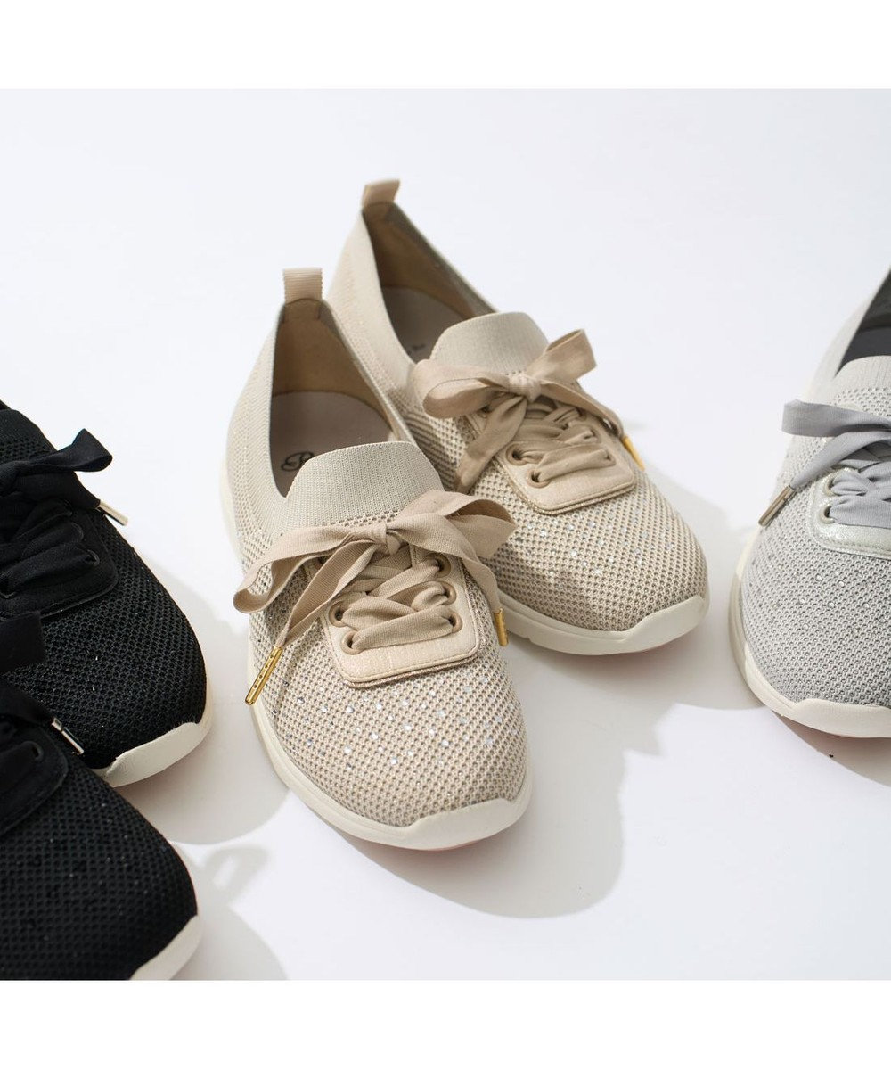 Riz raffinee <Riz raffinee>ラインストーンニットスニーカー 