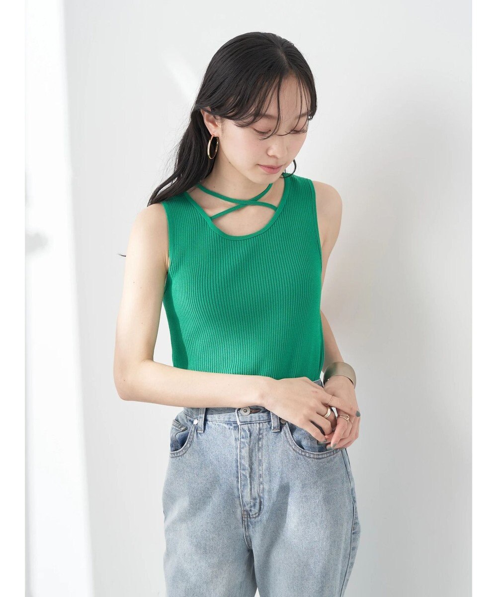 earth music&ecology レイヤリングニットタンクトップ 