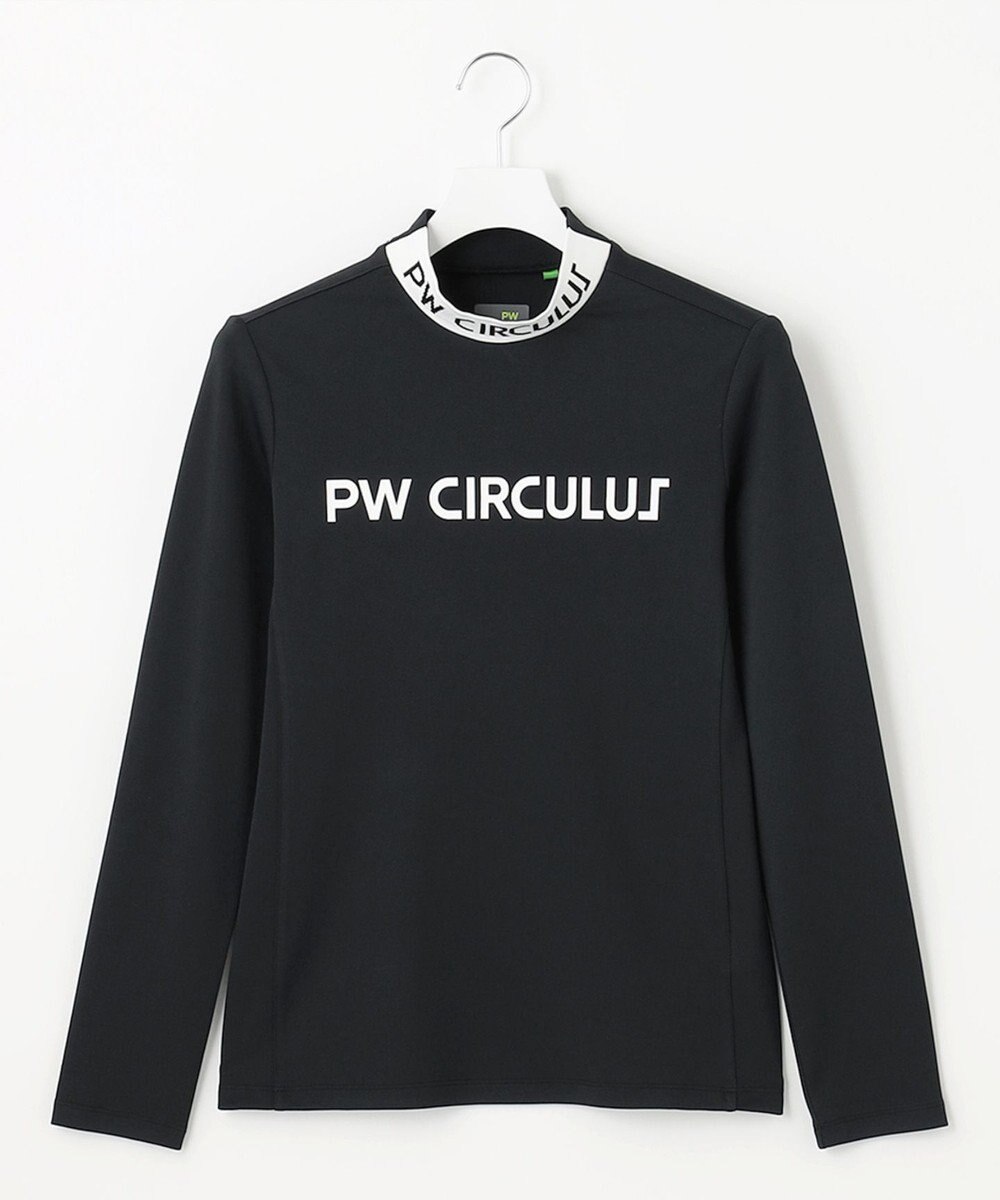 PW CIRCULUS 【WOMEN】【ストレッチ/UVケア/接触冷感/防透】バックロゴ モックネック シャツ 