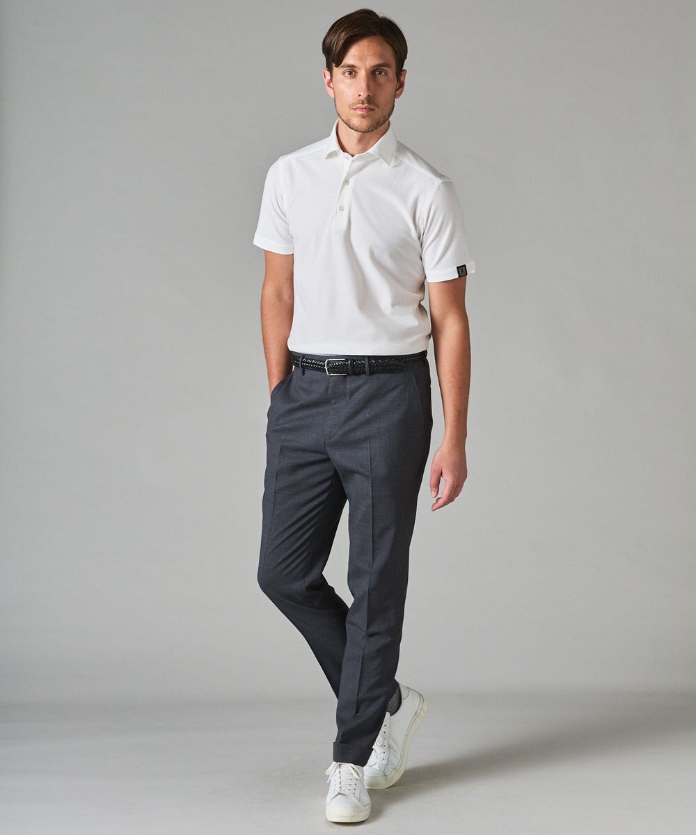 GOTAIRIKU ロングセラー【洗える/折り目加工/シワになりにくい/ウエストアジャスター】ウォッシャブル サマーウール100％パンツ_定番色(ノータック)23/24年モデル 