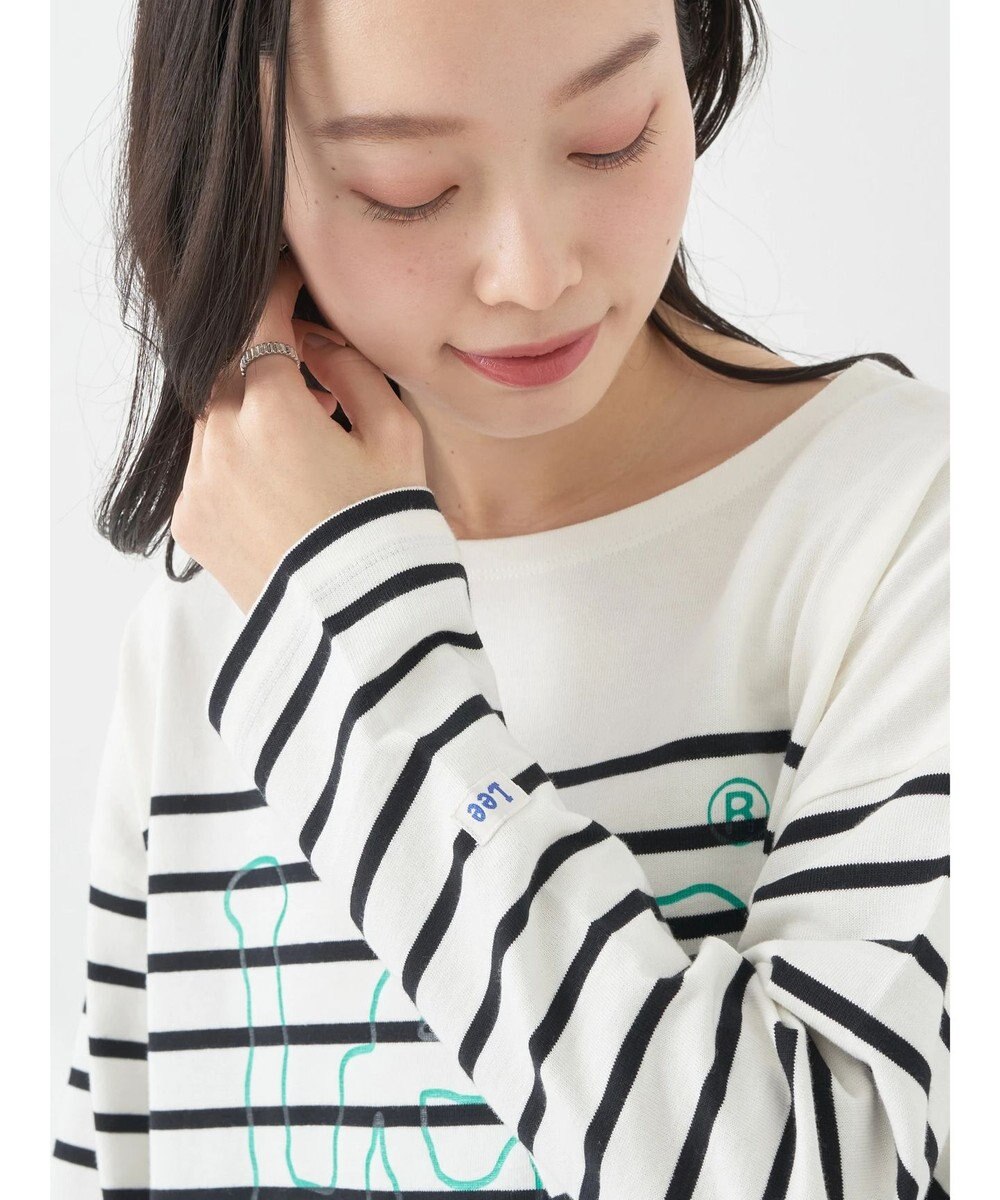 earth music&ecology Ｌｅｅ×ｅ．ｍ．ａ．ｅ　ＢＯＲＤＥＲ　Ｌ／Ｓ　ＴＥＥ 