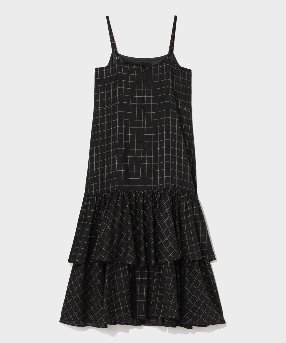 GRACE CONTINENTAL ラメチェックキャミドレス 