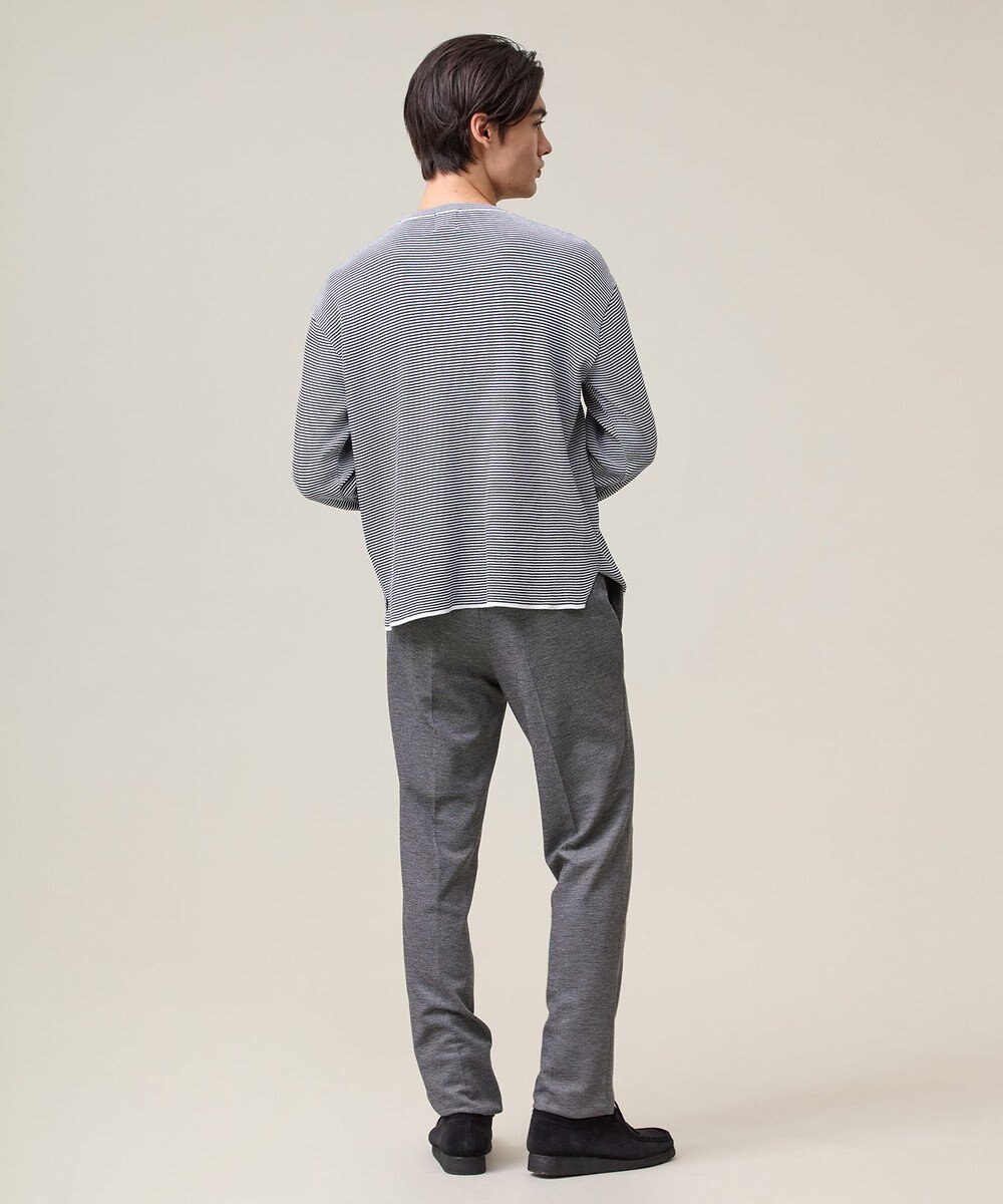 J.PRESS MEN 【Tシャツ感覚で着られる新感覚ニット】ボーダーニット ロングスリーブＴシャツ 