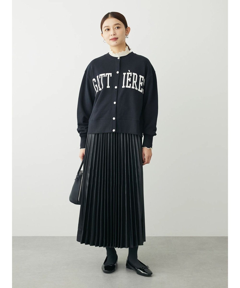 Green Parks ロゴ裏毛カーディガン 