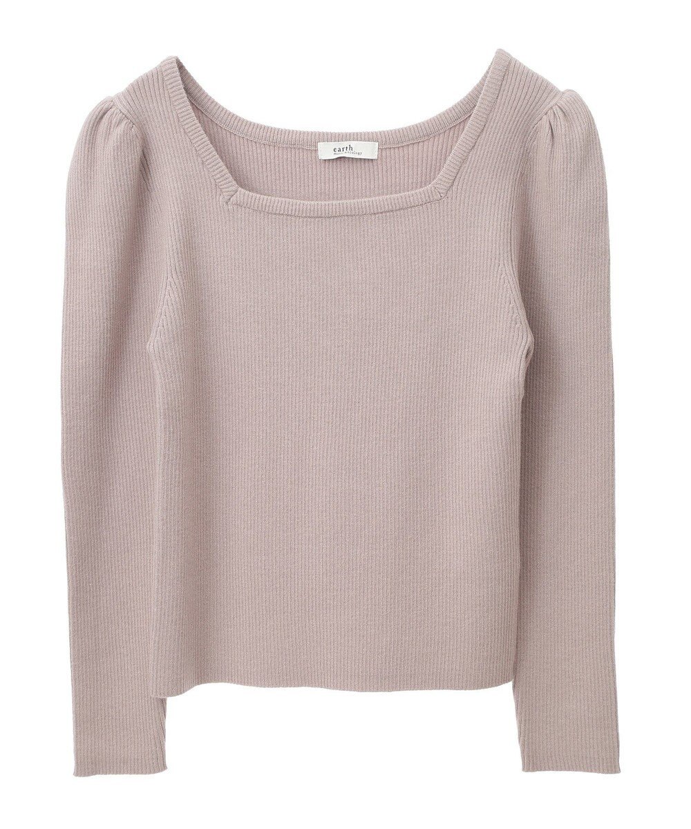 earth music&ecology ＳＥＴ２点ケープ＋リブニットプルオーバー 