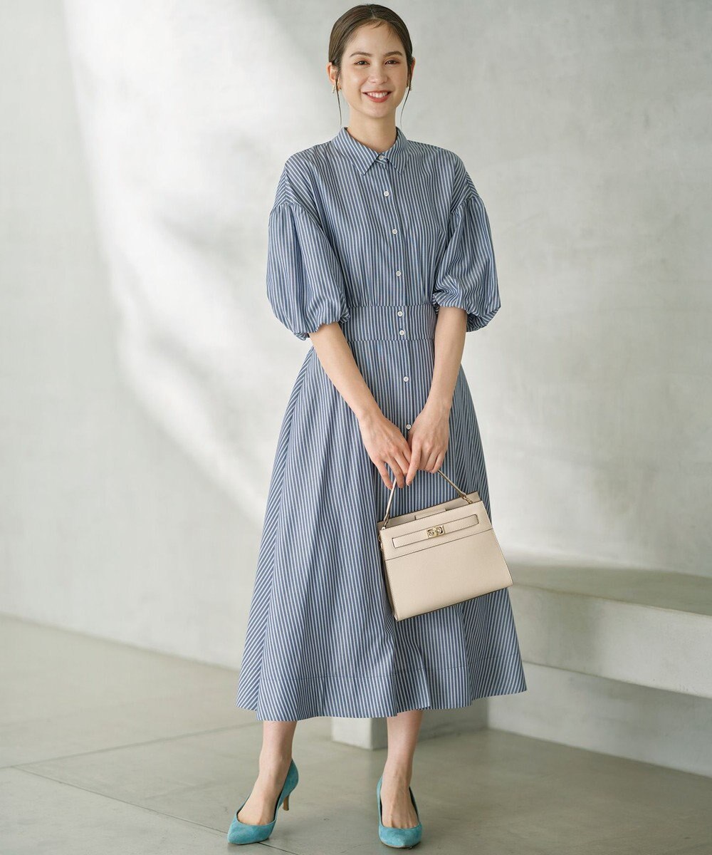 組曲 【WEB限定カラーあり】ボリュームスリーブシャツワンピース 